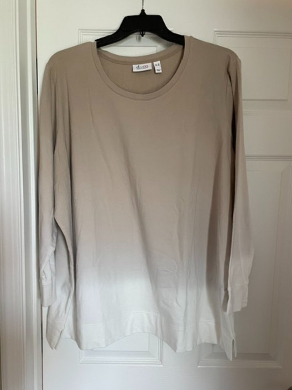 Denim & Co. NWT Long Sleeve Cotton/Spandex Top 3X